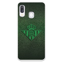 Funda para Samsung Galaxy A40 del Betis Escudo Verde Fondo trama - Licencia Oficial Real Betis Balompié