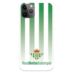 Funda para iPhone 11 Pro del Betis Fondo Rayas Verdiblancas - Licencia Oficial Real Betis Balompié