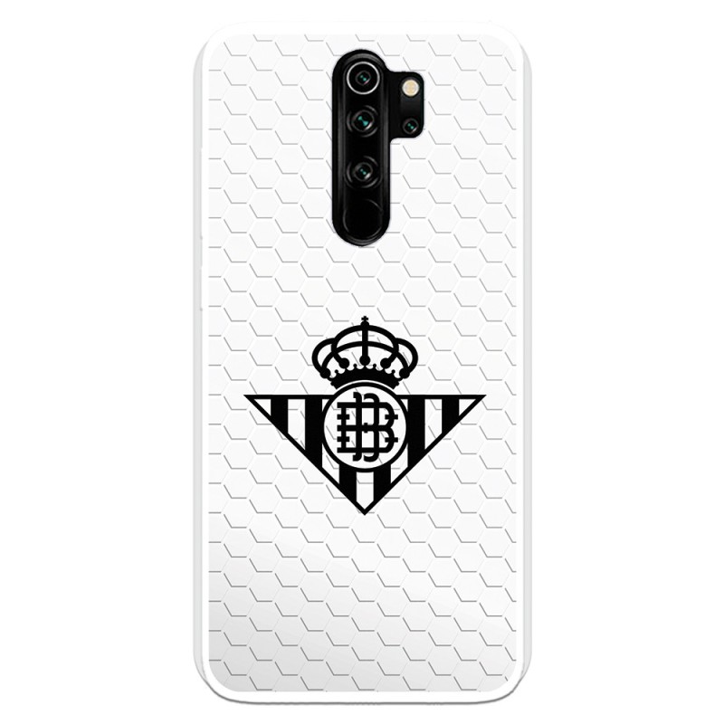 Funda para Xiaomi Redmi Note 8 Pro del Betis Escudo Negro Fondo Red - Licencia Oficial Real Betis Balompié