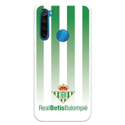 Funda para Xiaomi Redmi Note 8 del Betis Fondo Rayas Verdiblancas - Licencia Oficial Real Betis Balompié