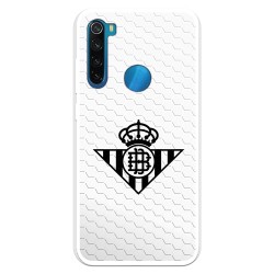 Funda para Xiaomi Redmi Note 8 del Betis Escudo Negro Fondo Red - Licencia Oficial Real Betis Balompié