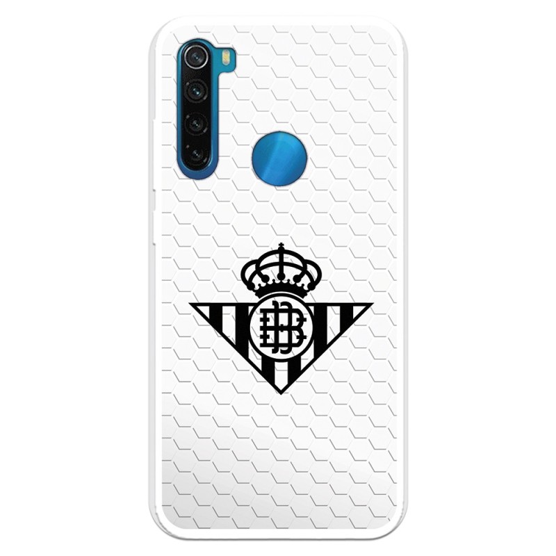 Funda para Xiaomi Redmi Note 8 del Betis Escudo Negro Fondo Red - Licencia Oficial Real Betis Balompié