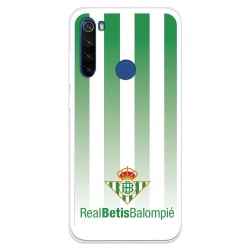 Funda para Xiaomi Redmi Note 8T del Betis Fondo Rayas Verdiblancas - Licencia Oficial Real Betis Balompié