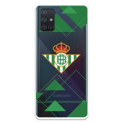 Funda para Samsung Galaxy A71 del Betis Escudo Fondo transparente - Licencia Oficial Real Betis Balompié