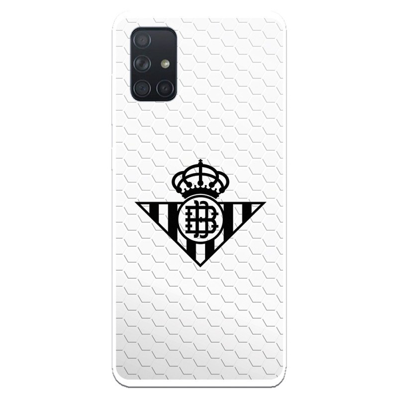 Funda para Samsung Galaxy A71 del Betis Escudo Negro Fondo Red - Licencia Oficial Real Betis Balompié