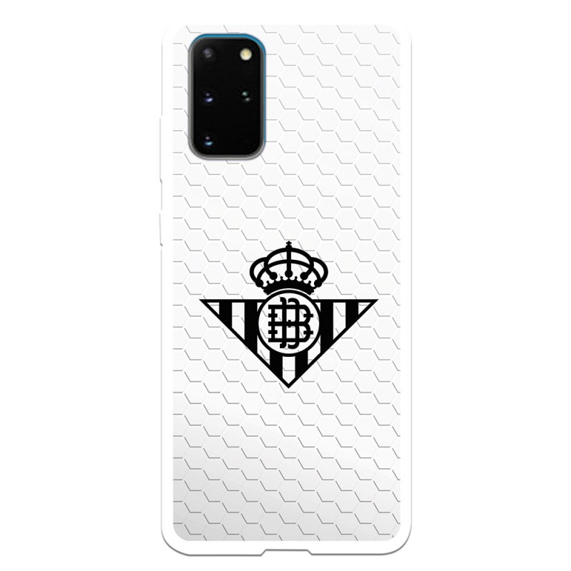 Funda para Samsung Galaxy S20 Plus del Betis Escudo Negro Fondo Red - Licencia Oficial Real Betis Balompié