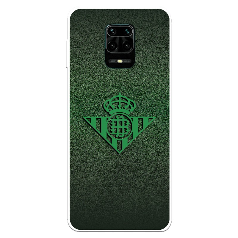 Funda para Xiaomi Redmi Note 9S del Betis Escudo Verde Fondo trama - Licencia Oficial Real Betis Balompié