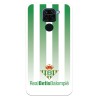 Funda para Xiaomi Redmi Note 9 del Betis Fondo Rayas Verdiblancas - Licencia Oficial Real Betis Balompié