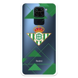 Funda para Xiaomi Redmi Note 9 del Betis Escudo Fondo transparente - Licencia Oficial Real Betis Balompié