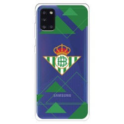 Funda para Samsung Galaxy A31 del Betis Escudo Fondo transparente - Licencia Oficial Real Betis Balompié