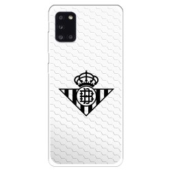 Funda para Samsung Galaxy A31 del Betis Escudo Negro Fondo Red - Licencia Oficial Real Betis Balompié