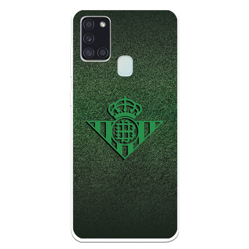 Funda para Samsung Galaxy A21S del Betis Escudo Verde Fondo trama - Licencia Oficial Real Betis Balompié