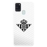 Funda para Samsung Galaxy A21S del Betis Escudo Negro Fondo Red - Licencia Oficial Real Betis Balompié