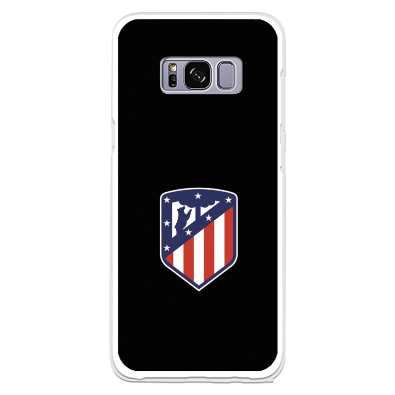 Funda para Samsung Galaxy S8 del Atleti Escudo Fondo Negro - Licencia Oficial Atlético de Madrid