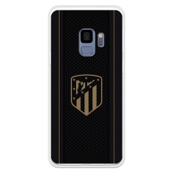 Funda para Samsung Galaxy S9 del Atleti Escudo Dorado Fondo Negro - Licencia Oficial Atlético de Madrid