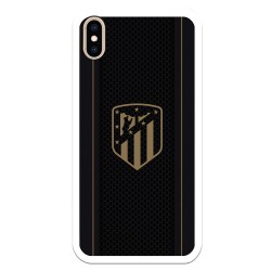 Funda para iPhone XS Max del Atleti Escudo Dorado Fondo Negro - Licencia Oficial Atlético de Madrid