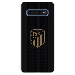 Funda para Samsung Galaxy S10 del Atleti Escudo Dorado Fondo Negro - Licencia Oficial Atlético de Madrid