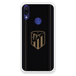 Funda para Xiaomi Redmi 7 del Atleti Escudo Dorado Fondo Negro - Licencia Oficial Atlético de Madrid