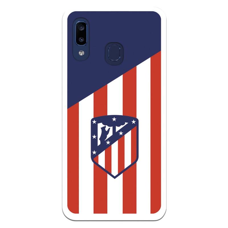 Funda para Samsung Galaxy A20E del Atleti Escudo Fondo Atletico - Licencia Oficial Atlético de Madrid