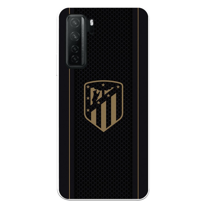 Funda para Huawei P40 Lite 5G del Atleti Escudo Dorado Fondo Negro - Licencia Oficial Atlético de Madrid