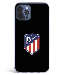 Funda para iPhone 12 del Atleti Escudo Fondo Negro - Licencia Oficial Atlético de Madrid