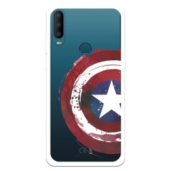 Funda para Alcatel 1S 2020 Oficial de Marvel Capitán América Escudo Transparente - Marvel
