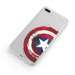 Funda para Oppo A91 Oficial de Marvel Capitán América Escudo Transparente - Marvel