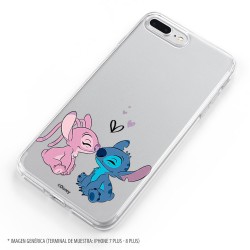 Funda para iPhone 8 Oficial de Disney Angel & Stitch Beso - Lilo & Stitch