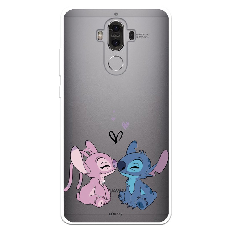 Funda para Huawei Mate 9 Oficial de Disney Angel & Stitch Beso - Lilo & Stitch