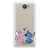 Funda para Bq Aquaris U Oficial de Disney Angel & Stitch Beso - Lilo & Stitch