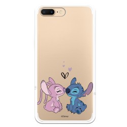 Funda para iPhone 7 Plus Oficial de Disney Angel & Stitch Beso - Lilo & Stitch