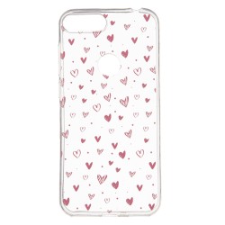 Funda Dibujo Corazones para Alcatel 1S 2019