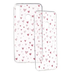 Funda Dibujo Corazones para Huawei P40 Lite E