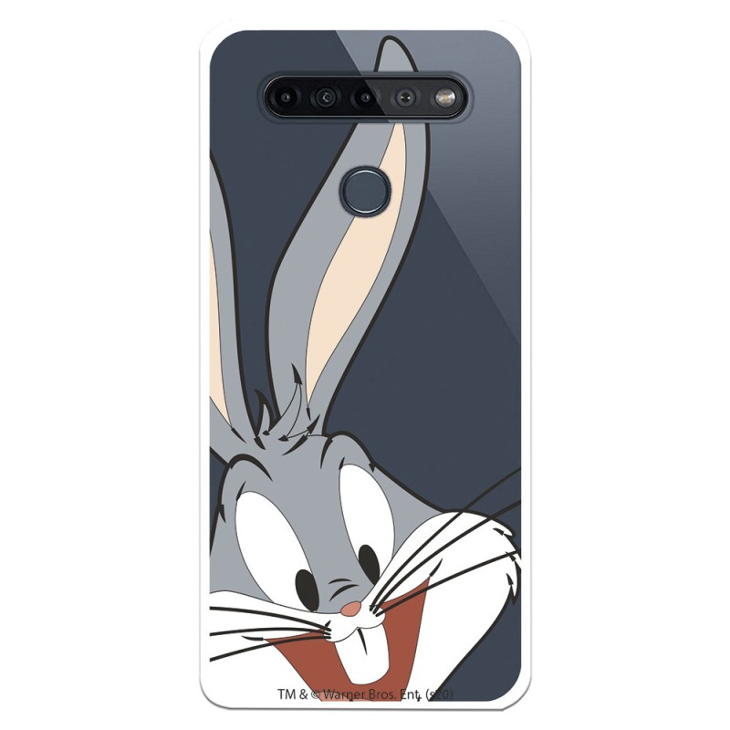 Funda para LG K51S Oficial de Warner Bros Bugs Bunny Silueta Transparente - Looney Tunes