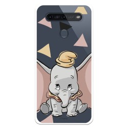 Funda para LG K51S Oficial de Disney Dumbo Silueta Transparente - Dumbo