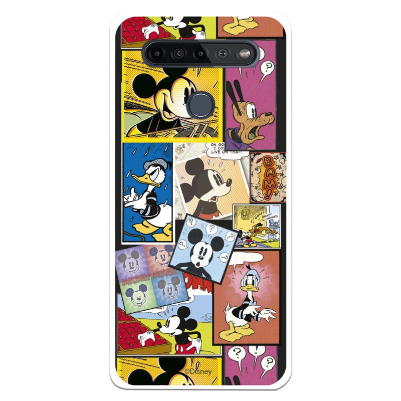 Funda para LG K51S Oficial de Disney Mickey Comic - Clásicos Disney