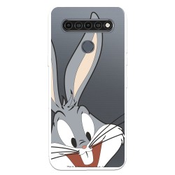 Funda para LG K61 Oficial de Warner Bros Bugs Bunny Silueta Transparente - Looney Tunes