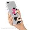 Funda para iPhone SE Oficial de Disney Mickey y Minnie Asomados - Clásicos Disney