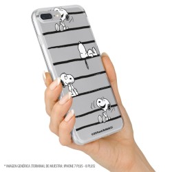 Funda para iPhone SE  Oficial de Peanuts Snoopy rayas - Snoopy