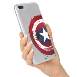 Funda para LG K50S Oficial de Marvel Capitán América Escudo Transparente - Marvel