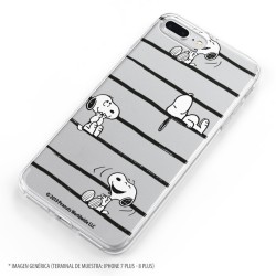 Funda para iPhone 8 Plus Oficial de Peanuts Snoopy rayas - Snoopy