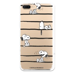 Funda para iPhone 7 Plus Oficial de Peanuts Snoopy rayas - Snoopy