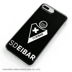 Funda para iPhone XS Oficial del SD Eibar  Escudo Fondo Negro - Licencia Oficial del SD Eibar
