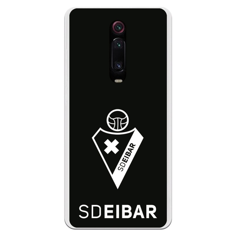 Funda para Xiaomi Mi 9T del Eibar Escudo Fondo Negro - Licencia Oficial SD Eibar