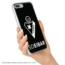 Funda para iPhone 7 del Eibar Escudo Fondo Negro - Licencia Oficial SD Eibar
