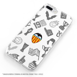 Funda para iPhone 6S Plus Oficial del Valencia CF Stickers Gris Escudo Color - Licencia Oficial del Valencia CF