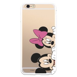 Funda para iPhone 6S Plus Oficial de Disney Mickey y Minnie Asomados - Clásicos Disney