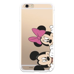 Funda para iPhone 6 Plus Oficial de Disney Mickey y Minnie Asomados - Clásicos Disney