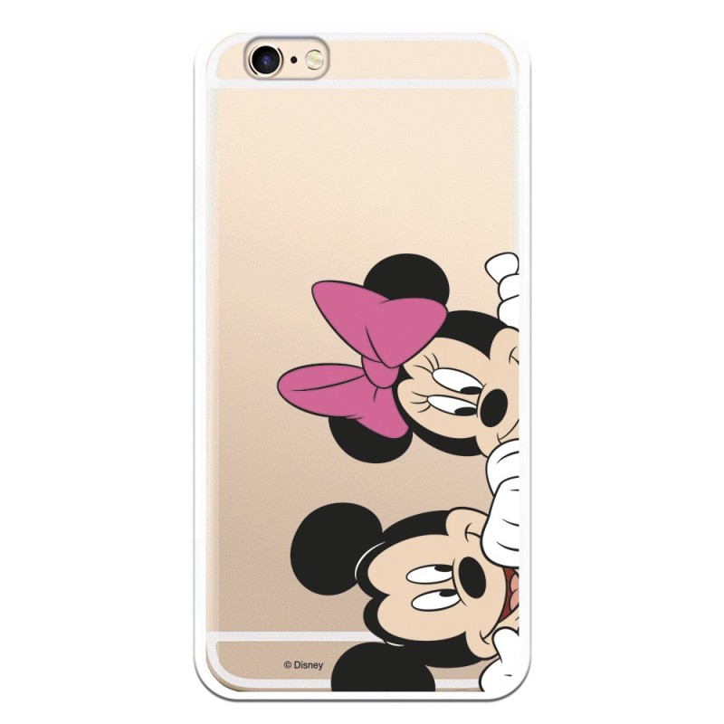 Funda para iPhone 6 Oficial de Disney Mickey y Minnie Asomados - Clásicos Disney