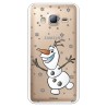 Funda para Samsung Galaxy J3 2016 Oficial de Disney Olaf Transparente - Frozen